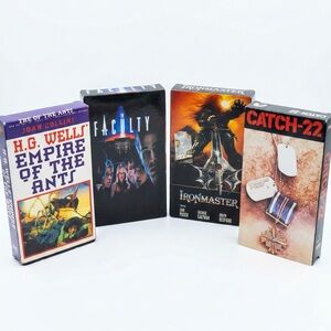 Vintage VHS Lot 4 Tapes Sci-Fi Horror Catch-22 Sealed Ironmaster Faculty ⚠️READ